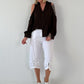 Bluse mit cold shoulder Detail - schoko