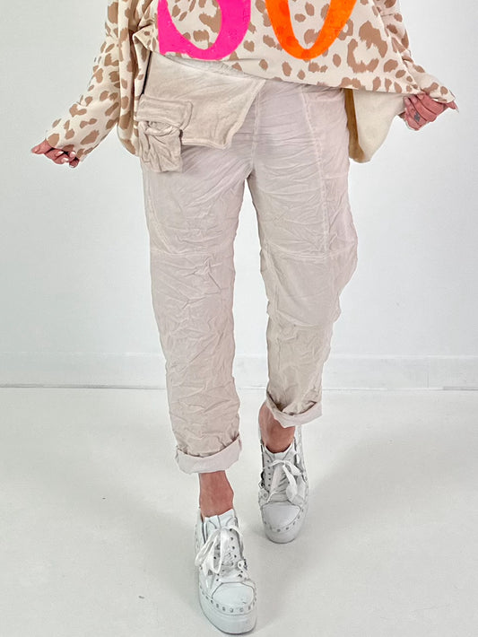 Hose Modell "Sleek Comfort" - beige