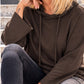 Ribbed hoodie - mokka