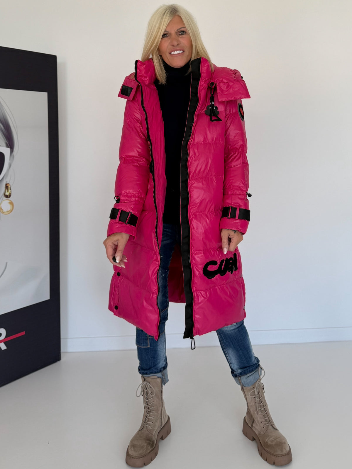 Cuel down coat - pink