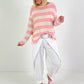 Pullover mit Streifen - beige-rosa