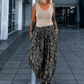 Ribbed top with frayed edges - beige