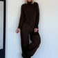 Basic Rollkragenpullover - mokka