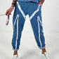 Jeans with zipper details - blue