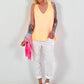 Top with open back - neon orange