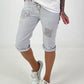 Shorts with patches - light grey