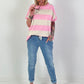 Striped Sweatshirt - beige-rose