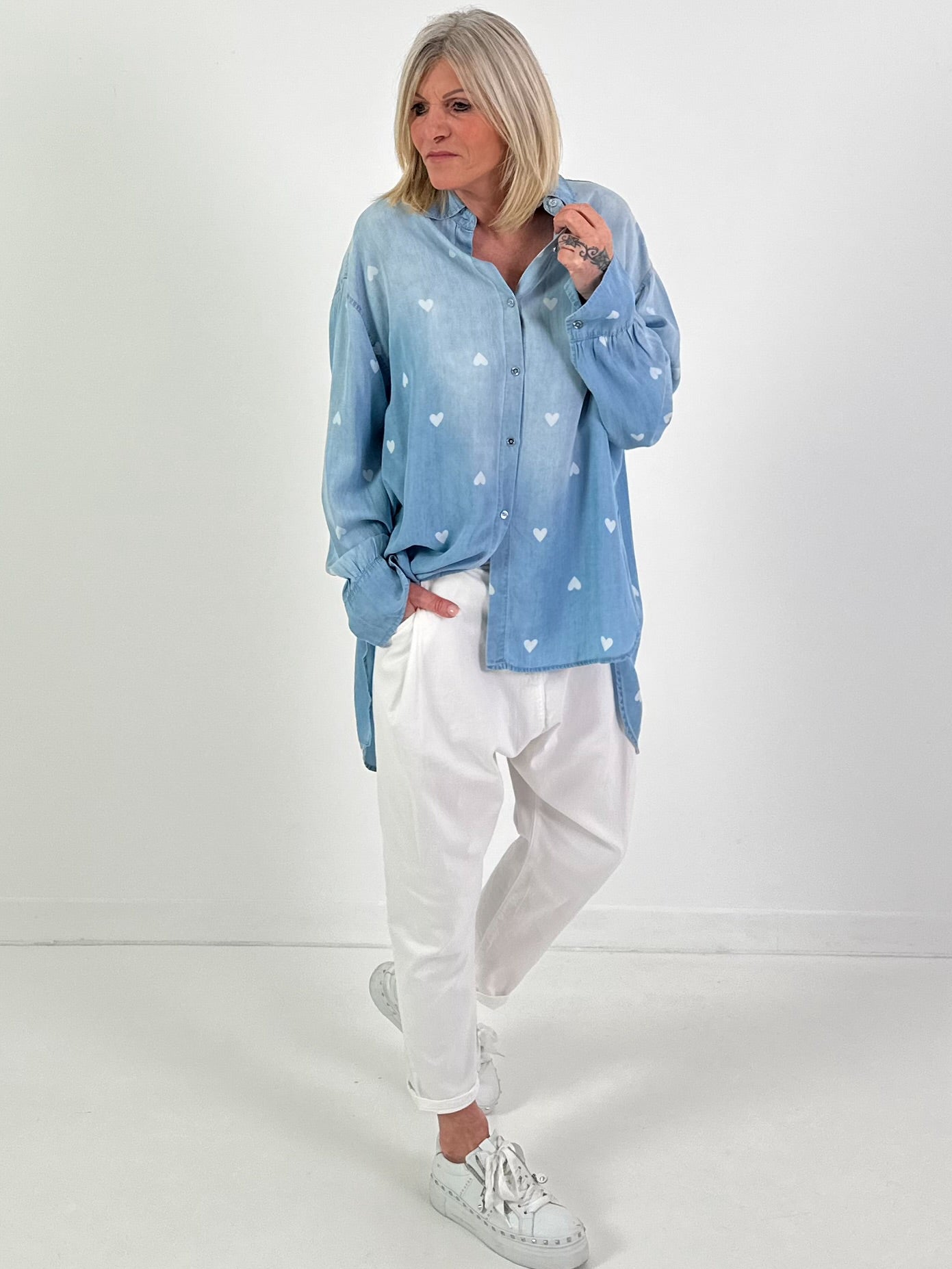 Jeanshemd Modell "Heartlight" - denim