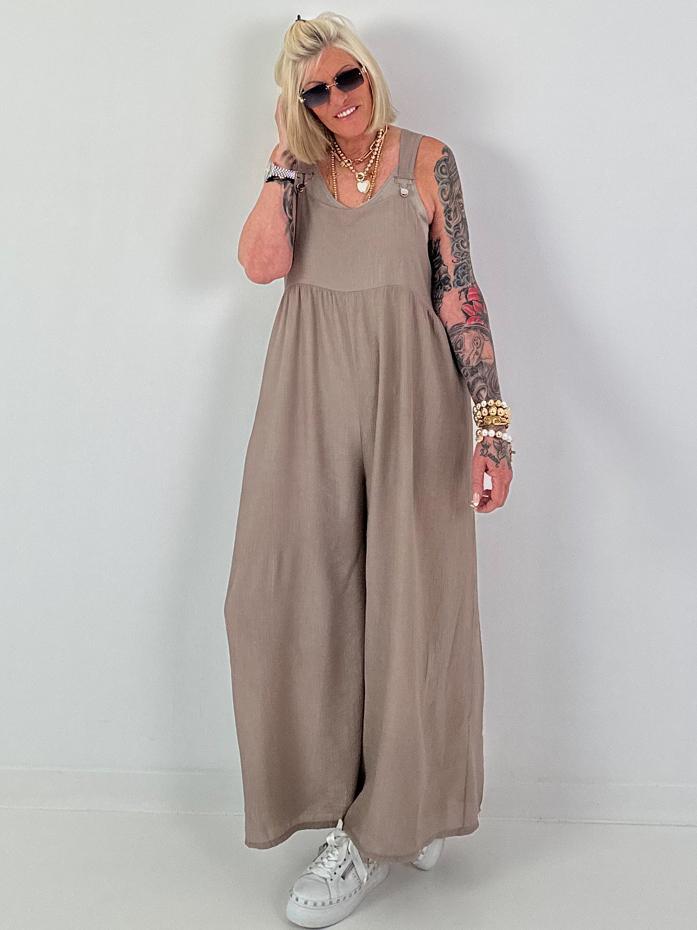 Marlene-style jumpsuit - taupe