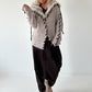 Cozy Cardigan with Oversized Faux Fur Collar - Taupe