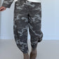 Sweatpants with camouflage print - taupe-multicoloured