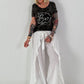 T-Shirt mit transparenten Pailletten - schoko