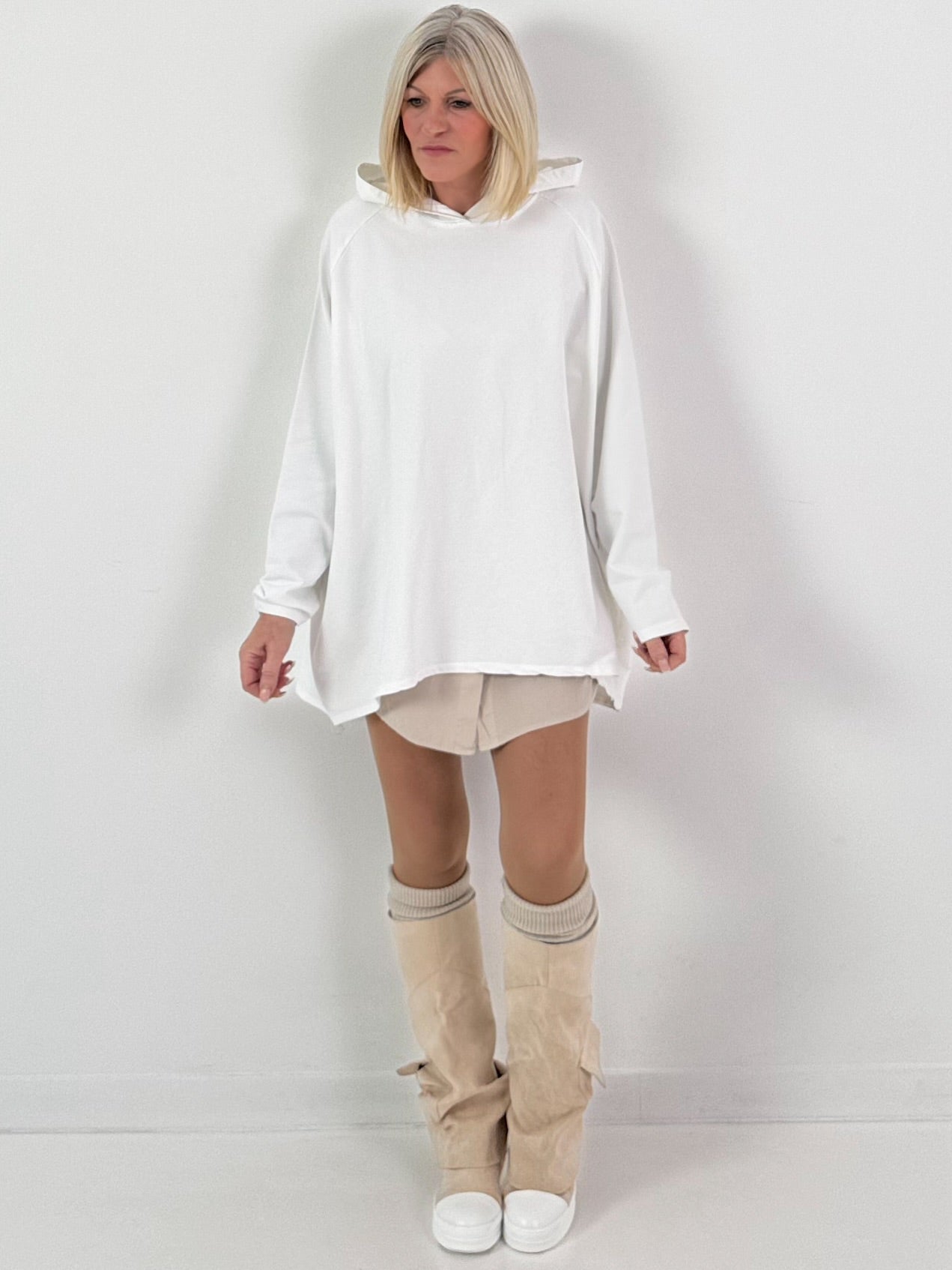 Hoodie model "Neon Icon Clash" - wit