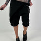 Baggy Short mit Überwurf und Tasche mit Details - schwarz