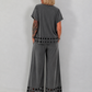 Ausgefallener Zweiteiler mit aufwendigen Cut Out Details - anthrazit