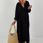 Linen dress - black