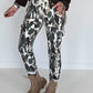 Cargo trousers with camouflage print - white-olive-multicoloured