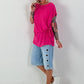 Blusenshirt mit seitlichem Bindeknoten - pink