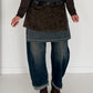 Ballonjeans mit abnehmbarem Layer-Detail - used-denim