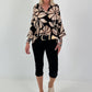 Printed tunic - beige - black