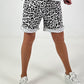 Sweat Short Leo mit Nieten - schwarz-weiss