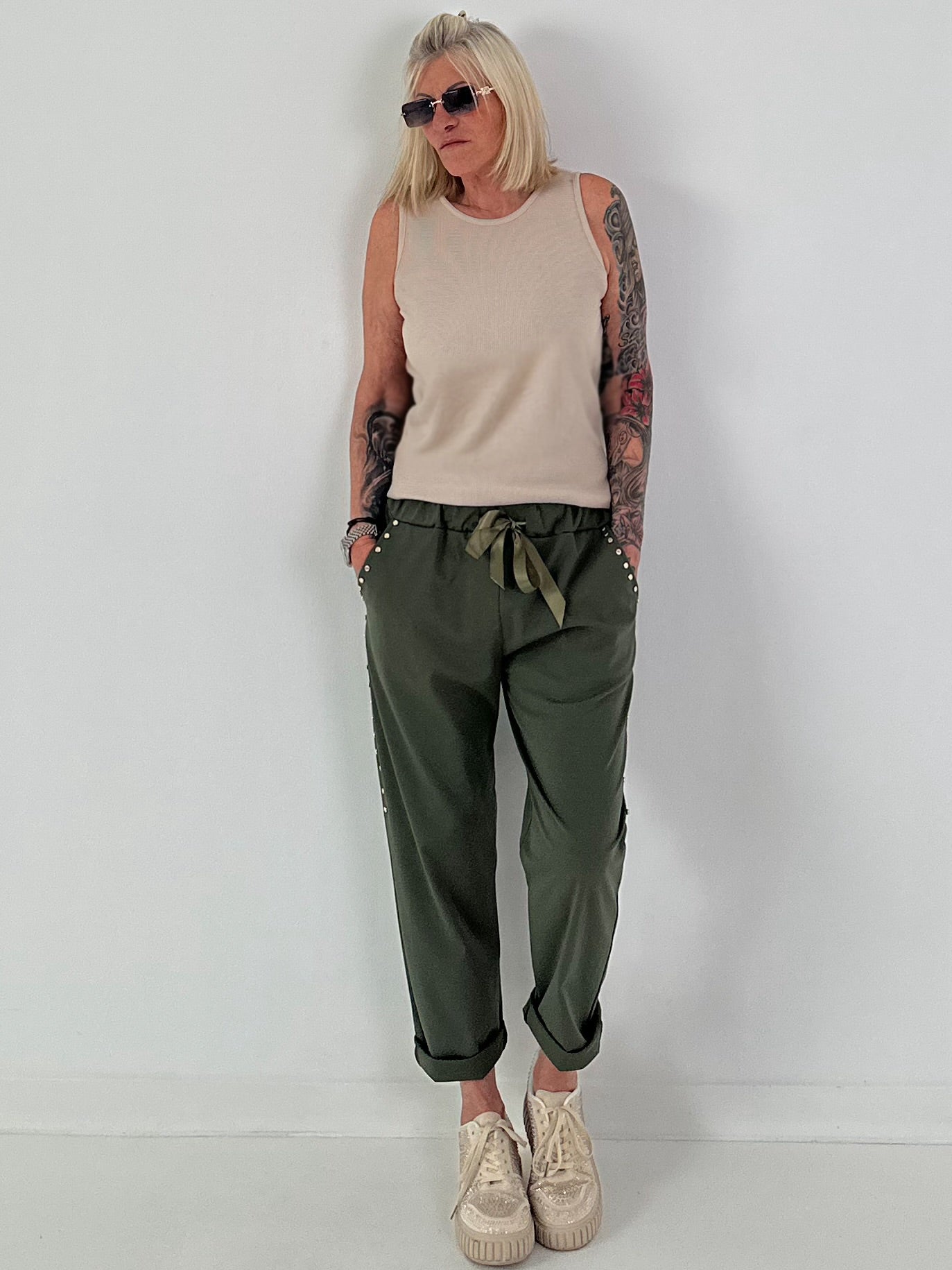 Ripp Tank Top  - beige