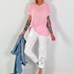 T-shirt with back bow - pink