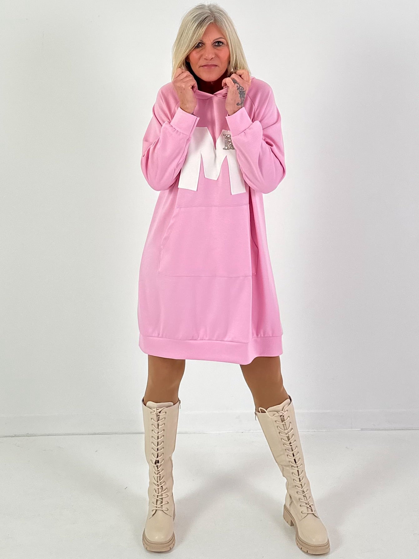 Long Hoodie/Kleid Modell "Edition M" - candy