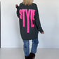 Oversized Shirt Style - anthracite