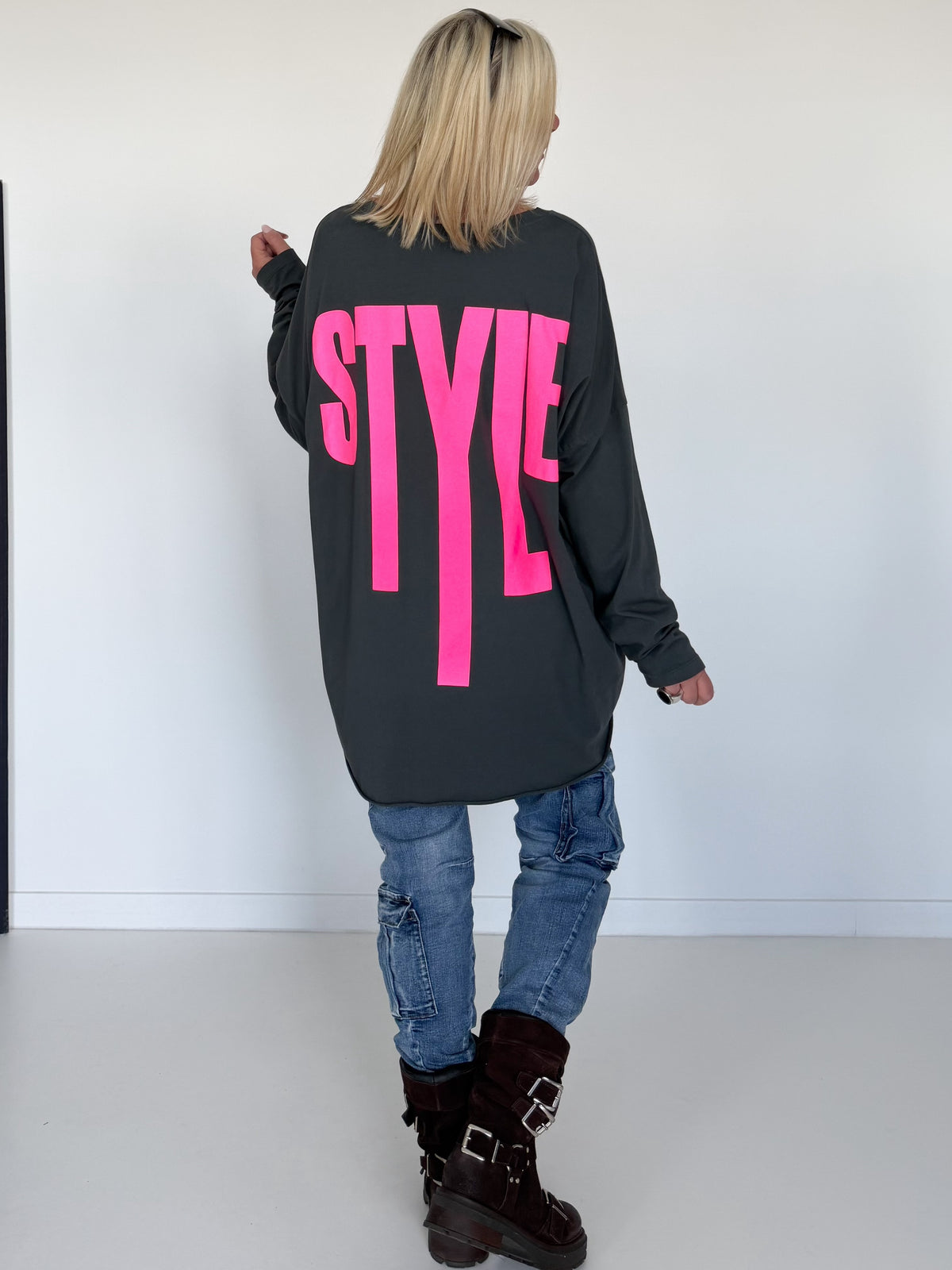 Oversized Shirt Style - anthracite