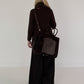 Stylische Felltasche - mokka