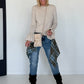 Shirt mit Trompetenärmelchen - beige