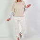 Shirt mit Brosche - beige