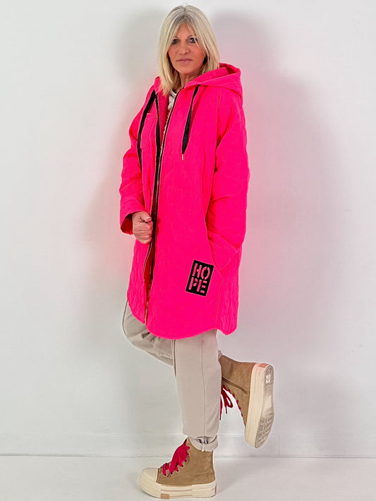 Mantel Modell "Flower Hope" - neonpink