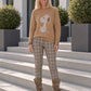 Trui met strass-cartoonmotief - camel