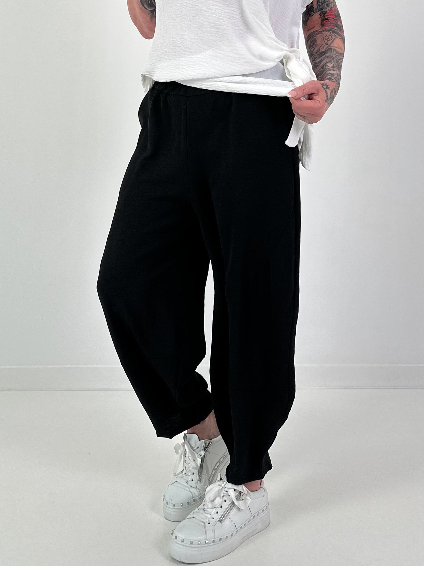 Light Balloon Trousers - black