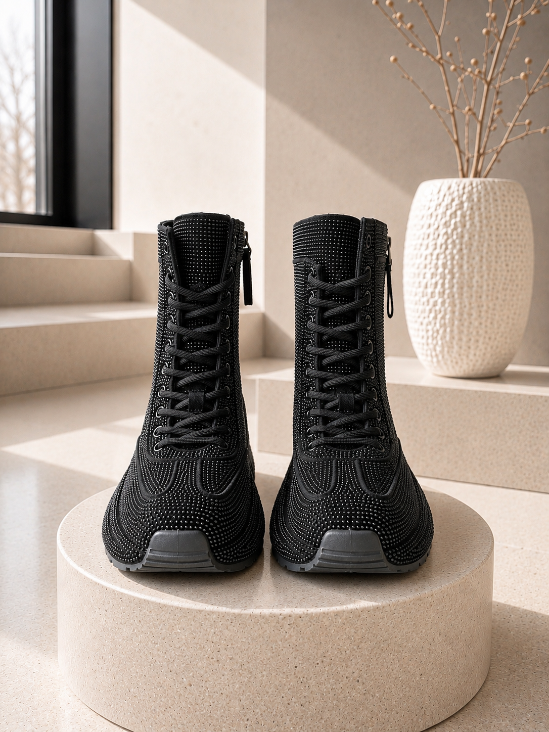 Bootie sparkle allover - black