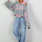Cropped Sweater - grey