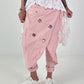 Stylische Hose im Knit-Look - rosa