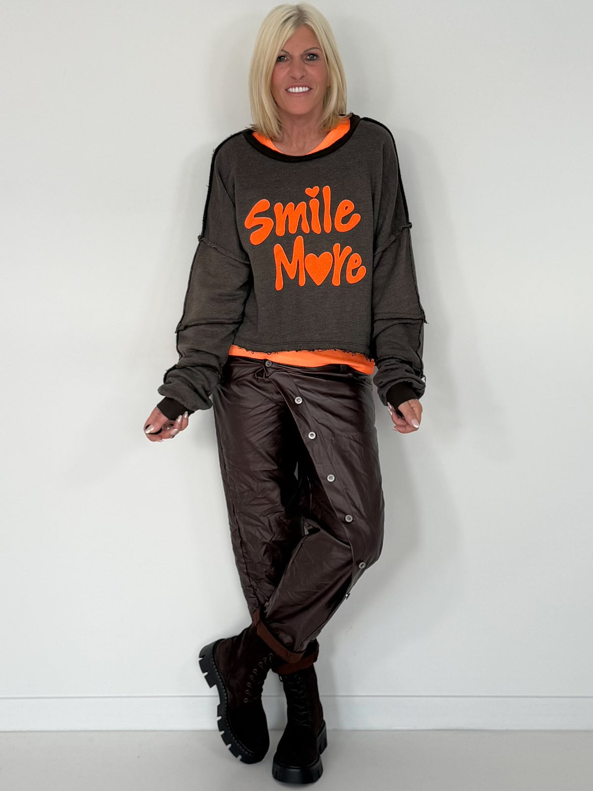 Sweater Smile More - mokka