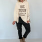 Oversized Hoodie Be Yourself - creme