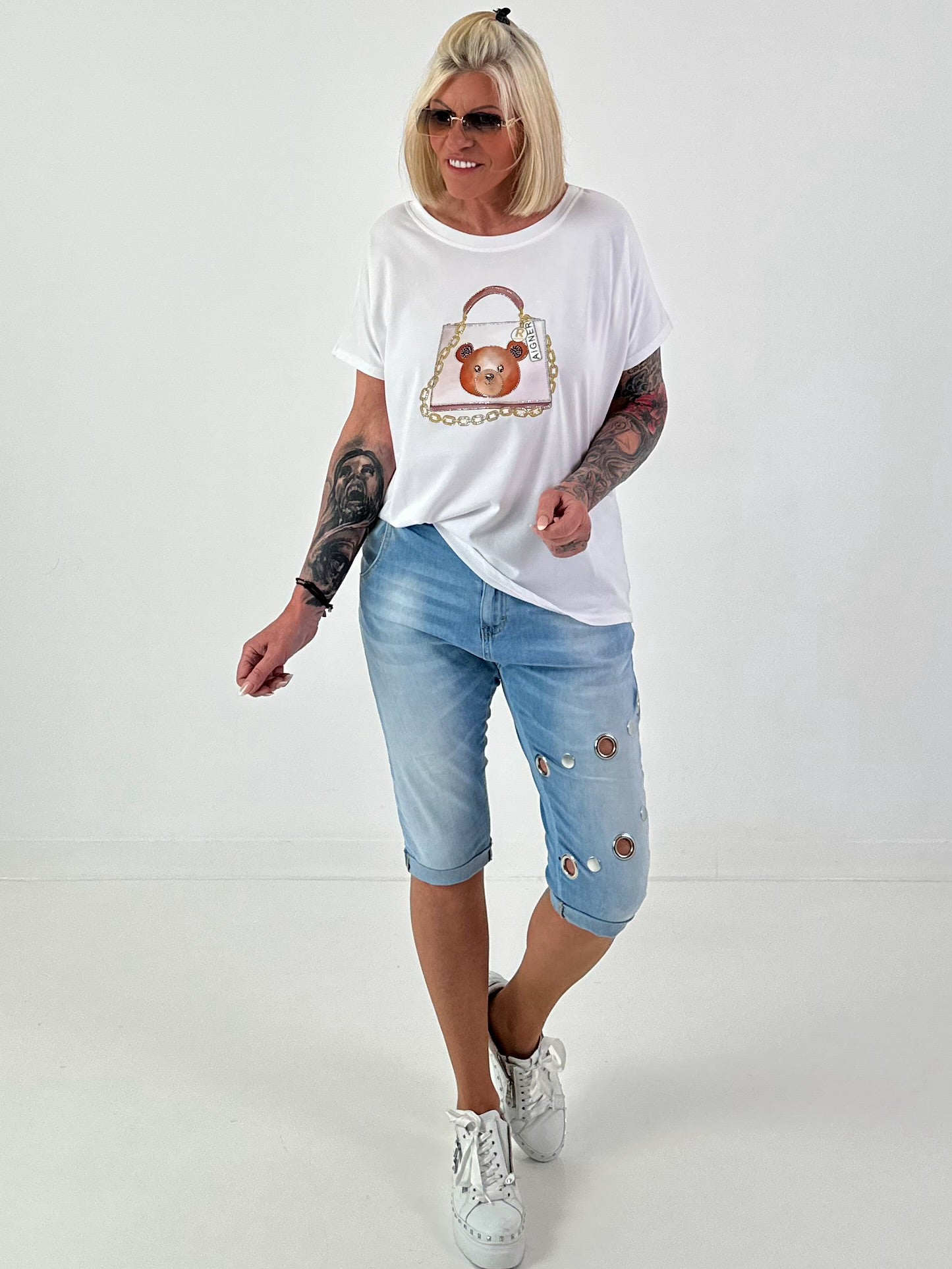 T-Shirt Bag & Bear - white