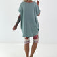 Oversized T-shirt - saliegroen