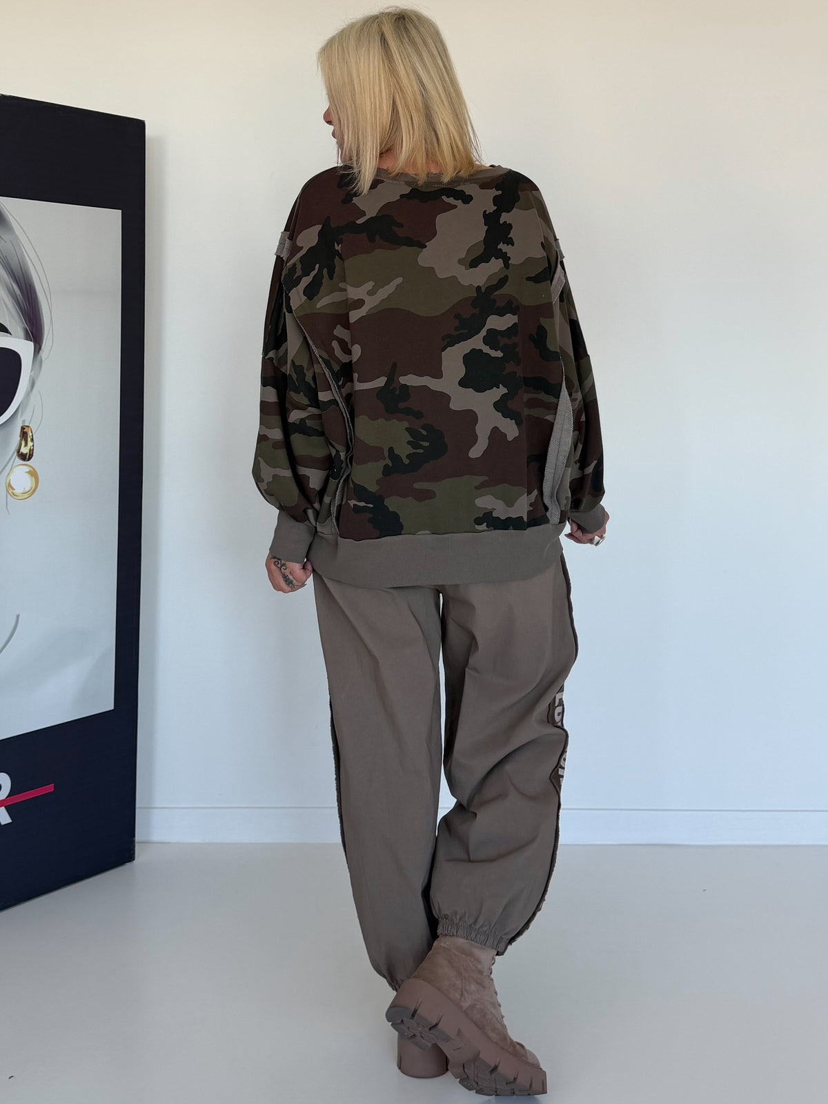 Sweater im Camouflage-Look - taupe-mokka-mehrfarbig