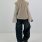 2 in 1 Wendeweste  - beige