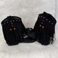 Boho Sandalen mit Fransen - schwarz