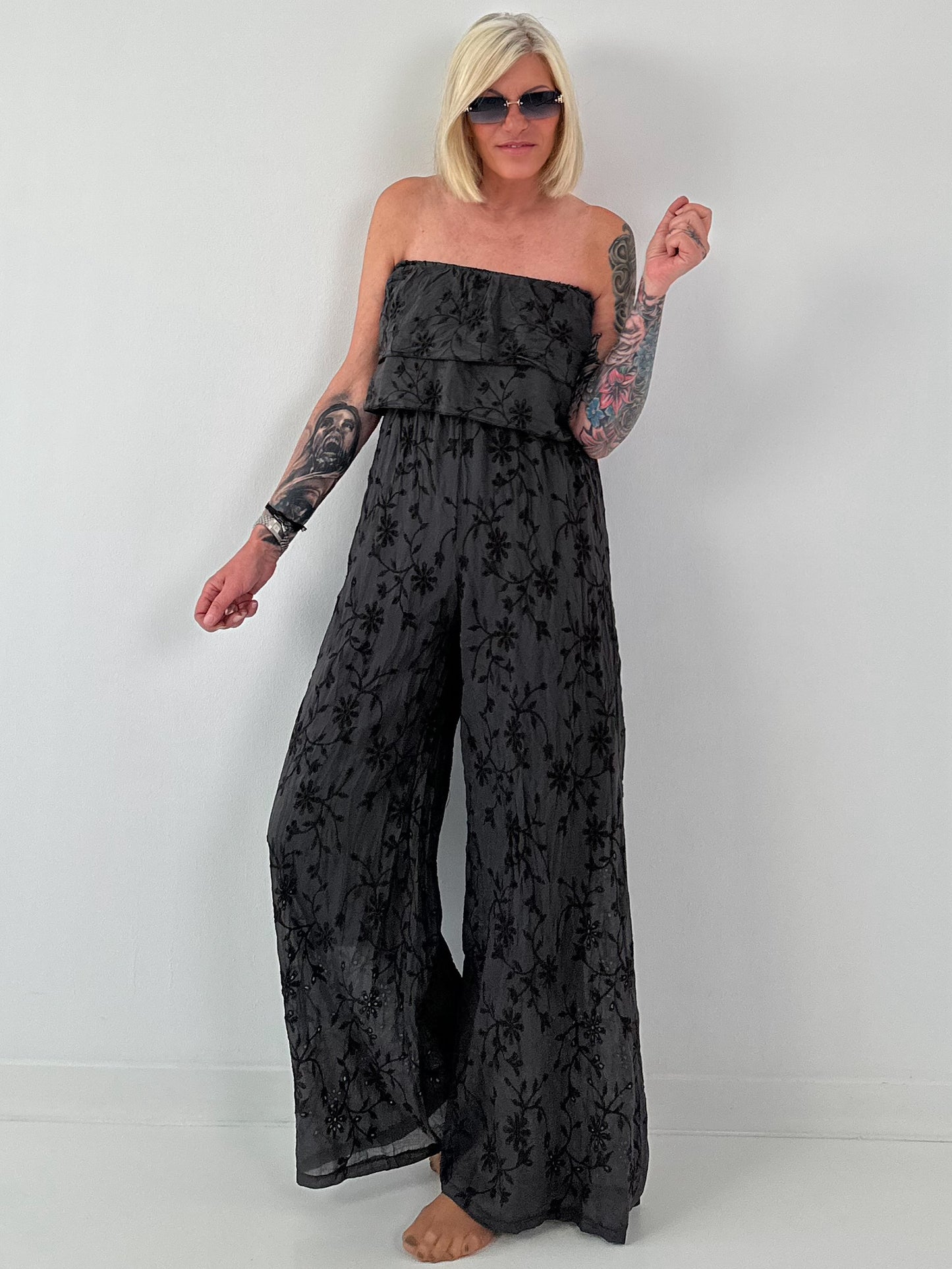 Romantischer Sommer Overall - mokka