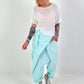 Summer knit short-sleeved sweater - white