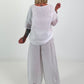 Linen Shirt with Short Sleeves - White