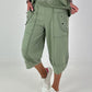 Lässige Sweathose mit Ösendetails - khaki